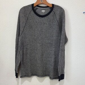 Old Navy Black & White Textured Knit Pullover